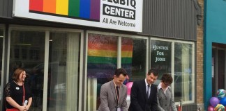 Pete Buttigieg Cuts Ribbon at Reopening of South Bend LGBTQ Center